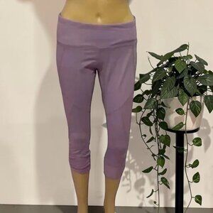 Active Life Workout Pants Cropped Yoga Exercise Leggings Moisture Wicking Medium